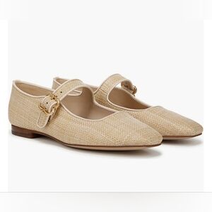 Sam Edelman Michaela Tan Weave Mary Jane Flats NIB US 7